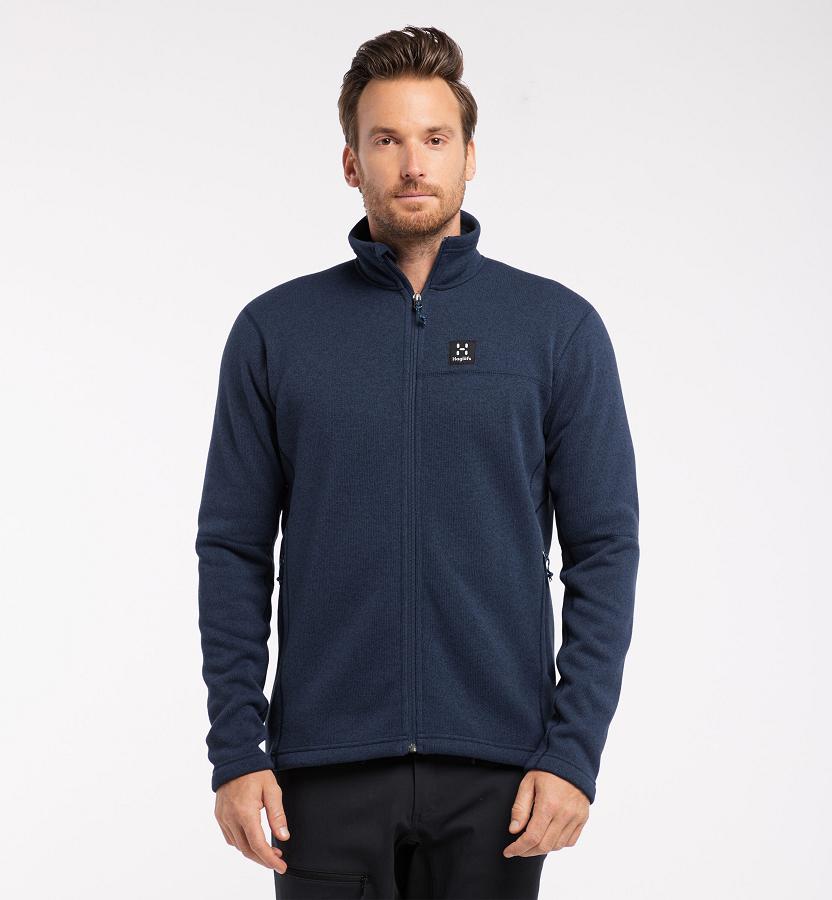 Haglöfs Mens Swook Fleece Dark Blue New Zealand 79453VJDK